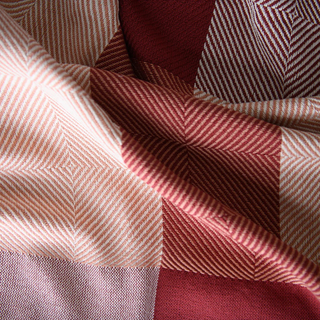 Protea Throw - Geometry | Garnet/Canyon