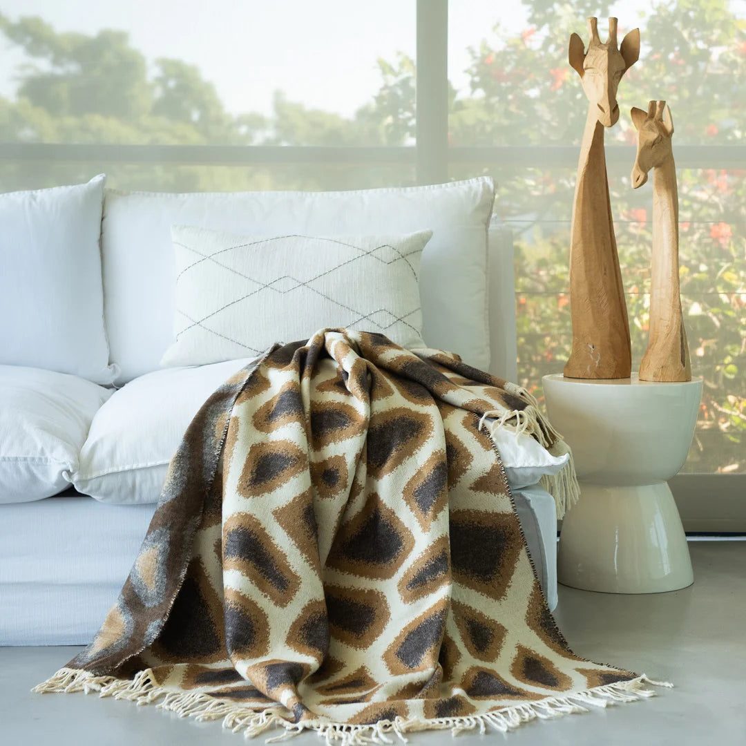 Giraffe Skin | Ivory/Leather