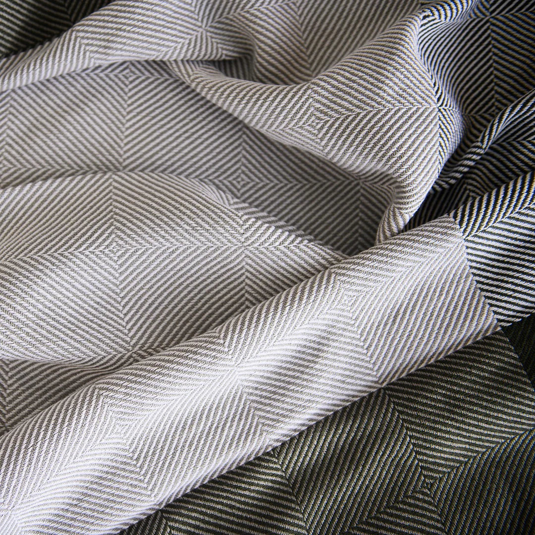 Protea Throw - Geometry | Steel/Wild Dove